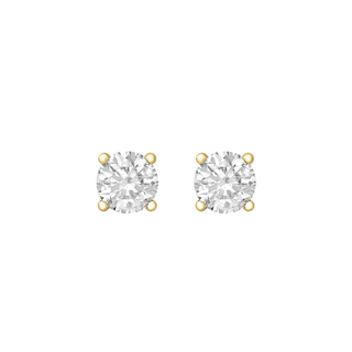 Golden CZ Stud Earrings