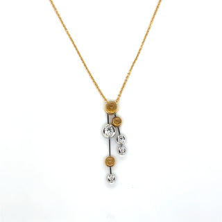 18ct Yellow & White Gold Citrine & Diamond Bubbles Necklace