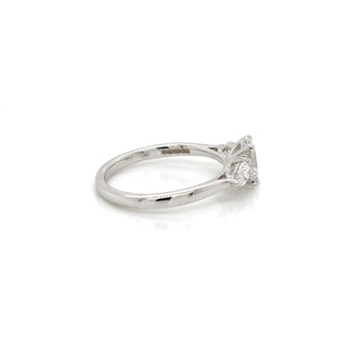 18ct White Gold 1.15ct Lab-Grown Diamond Oval & Pear Trilogy Ring