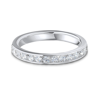Platinum 0.50ct Diamond Channel Set Half Eternity Ring