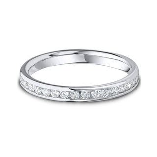 Platinum 0.33ct Diamond Channel Set Half Eternity Ring