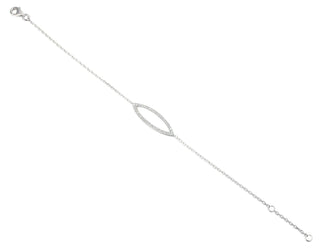 18ct white gold bracelet on a white background