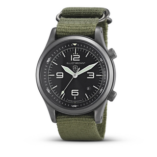 Elliot Brown Canford Gunmetal Green Nato watch