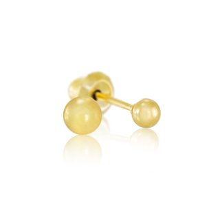 24ct Gold Plated Stainless Steel 3mm Ball Piercing Earring