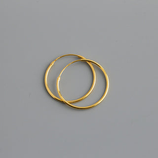 Gold Plated Silver Sleeper Earrings | Gold Plated Hoop Earrings 