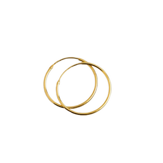 Gold Plated Silver Sleeper Hoop Earrings