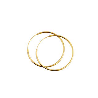 Gold Plated Silver Sleeper Hoop Earrings