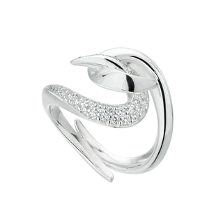 Shaun Leane Silver & Diamond Hook Ring