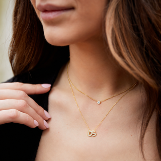 9ct Yellow Gold Diamond Set Initial S Necklace