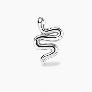 Silver Snake Flat Back Cartilage Earring