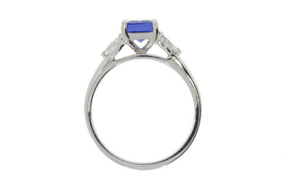 Platinum Tanzanite & Diamond Ring