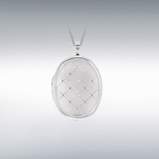 Silver 20mm x 32mm Etched Locket
