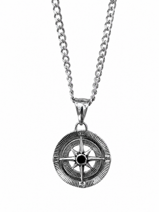 Stainless Steel Compass Necklace