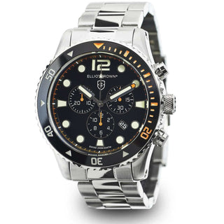 Elliot Brown Bloxworth Black & Orange Sports Chronograph