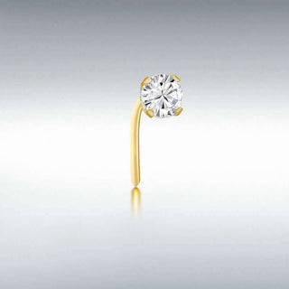 9ct Yellow Gold 3mm CZ Nose Stud