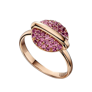 9ct Rose Gold Rhodolite Garnet Ring