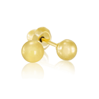 9ct Yellow Gold 4mm Ball Piercing Earrings