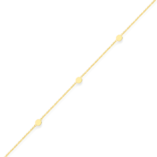 9ct Yellow Gold Trace & Circles Bracelet