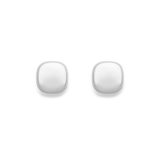 9ct White Gold Large Cushion Studs