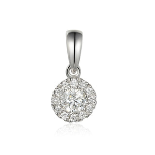 Diamond pendant on a white background