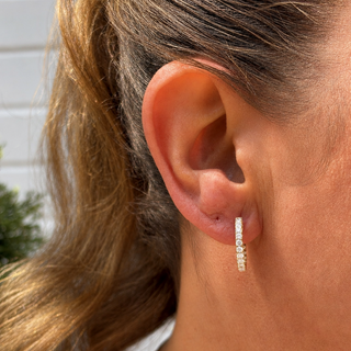 9ct Yellow Gold 0.94ct Lab-Grown Diamond Hoop Earrings