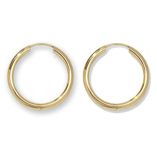 9ct Yellow Gold 16mm Sleeper Hoop Earrings