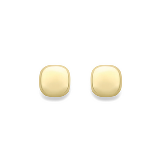 9ct Yellow Gold Large Cushion Studs