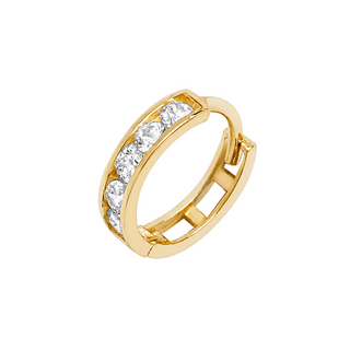 9ct Yellow Gold CZ Cartilage Hoop Earring