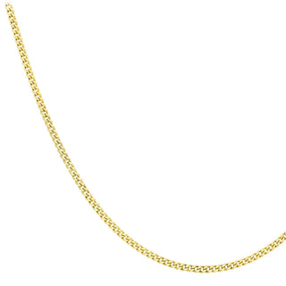 Gold chain necklace on a white background