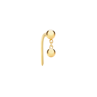 9ct Yellow Gold Double Ball Nose Stud