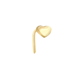 9ct Yellow Gold Heart Nose Stud