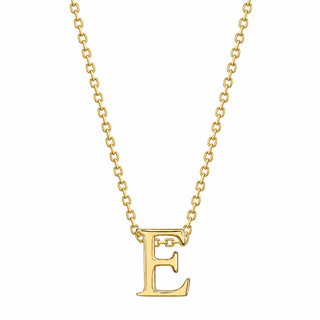 9ct Yellow Gold Initial 'E' Necklace