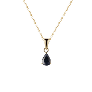 9ct Yellow Gold Pear Sapphire Pendant