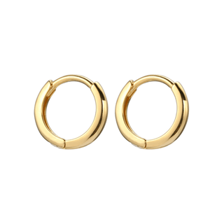 Gold Plated Plain Huggie Hoops