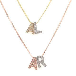 9ct Gold Diamond Initial A Pendant