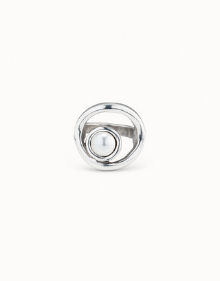 Unode50 Make A Wish Ring | ANI0604BPLMTL | Chunky Pearl Silver Ring