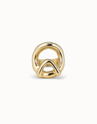 Unode50 Game of 3 Gold Chunk Circle Ring