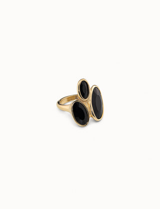 Unode50 Kingdom Ring | ANI0742NGORO | Black Stone Gold Ring
