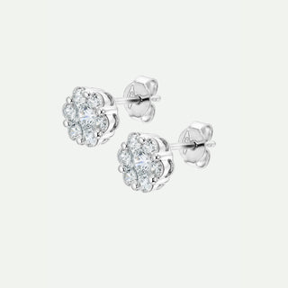 Ava | 9ct White Gold 1ct tw Lab Grown Diamond Earrings