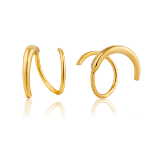 Ania Haie Gold Plated Silver Twist Hoop Earrings