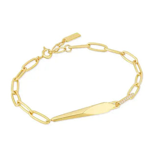 Ania Haie Gold Plated Silver Geometric Chunky Chain Bracelet