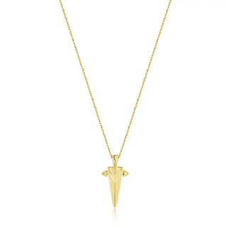 Ania Haie Gold Plated Silver Geometric Point Pendant Necklace