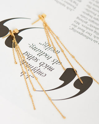Ania Haie Gold Plated Silver Tassel Drop Earrings