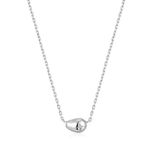 Ania Haie Silver CZ Pebble Sparkle Necklace