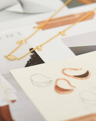 Ania Haie Rose Gold Plated Silver Geometry Hook Earrings