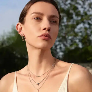 Ania Haie Black Agate Drop Hoop Earrings