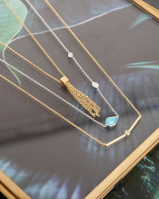 Ania Haie Silver CZ Turquoise Necklace