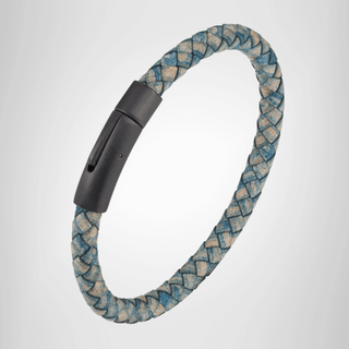 Antique Teal Leather Bracelet