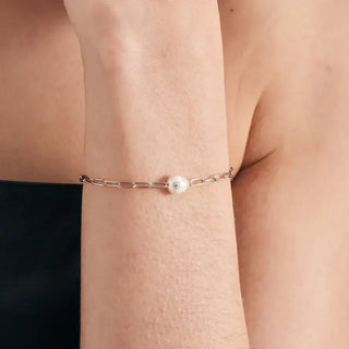 Pearl Sparkle Chunky Chain Bracelet