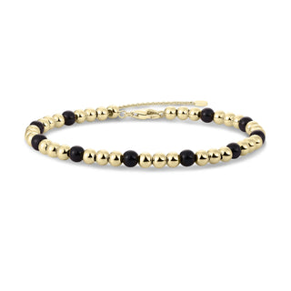 Gisser Black Beaded Chain Bracelet